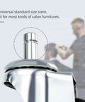 Close-up of the universal 5mm stem on Badass No Sweat Hair Free Caster Wheels For Salon Cart Beauty Table Trays.