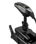 Close-up of the Terrova Quest 115 Pound Thrust Trolling Motor control handle with built-in sonar features.