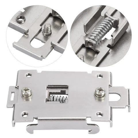 Four Pack 35MM DIN Rail Mounting Clip For Solid State Relay Mounting Rack In Stainless Steel With Screws Chinese Standard Easy Install Ideal SSR Mounting Kit For Single Phase Projects And Industrial Panels
