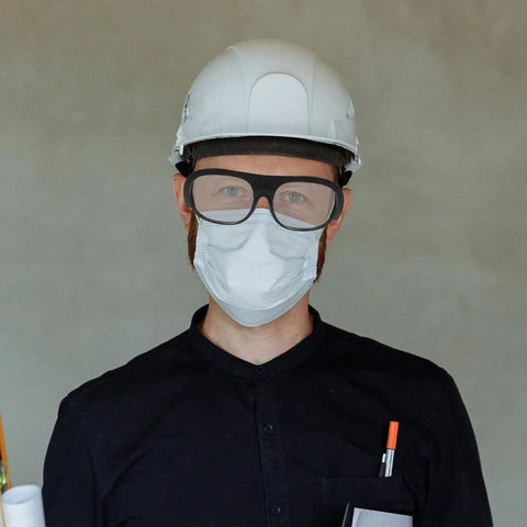 Professional Grade Welding Safety Glasses With Flip Up Lens For Argon Arc And Metalworking 6 Pack Tough As Nails Eye Protection on worker