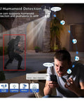 AI humanoid detection feature of 6MP Dual Lens WiFi NVR Security Camera Kit captures object movement for enhanced safety.