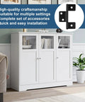 Black Three Leaf Non Mortised Hinges With Screws For Mobile Home RV Cabinet Window And Furniture Heavy Duty Quick Surface Mount Design With Smooth Swinging Bearing And Jam Free 10 Pack next to a white cabinet.
