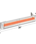 WD-4024 39 Inch Stainless Steel Dual Element Electric Heater Fixture 4000 Watt 240 Volt Indoor Outdoor UL Listed Energy Efficient