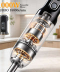 Heavy Duty Stainless Steel Immersion Blender With Turbo Control And Versatile Attachments close-up of 1000W motor and internal mechanism.