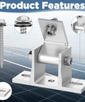 Slap On Those Bad Boy Solar Panel Mount Brackets For Flat Roofs And RV Rigs With Adjustable 10 To 60 Degrees, aluminum bracket details.