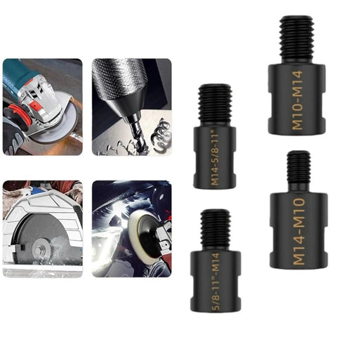 Built Tough Angled Grinder Adapter Converter For 5/8-11 Thread Spindle Job Site Ready Tool Swap Kit showcasing various couplers.
