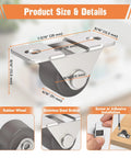 Dimensions and details of 0.5 Inch Mini Low Profile Caster Wheels With Self Adhesive Steel Plate Quiet Rubber Rolling Wheels