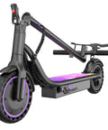 Grab Your Foldable Electric Scooter For Smooth Adult Commutes Featuring A Badass 500W Motor Super Long 40 Mile Range Quick Three Second Setup Easy Car Storage And Zippy Urban Cruising Action, angled view showing frame and wheel.