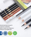 Charcoal Pencils For Drawing Set 10 Pack Includes Black White Brown Suntan Assorted Pencils For Sketching Shading And Blending