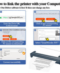 How to link the Inkless Wireless Tattoo Transfer Printer With Bluetooth And Usb C Hookup For Crisp A4 Stencils Battery Powered Portability Zero Headache Thermal Tech Straight Fire Setup Daily with a computer.