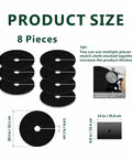 8 Pack 20.47 Inch Nonwoven Mulch Mats For Landscaping Reusable Weed Control Fabric with size and thickness details