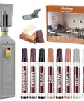 No Sweat Quick Fix Do It Yourself Laminate Floor Repair Kit With Heat Pen includes heat tool, wax sticks, and touch-up markers.