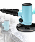 Knockout Four Inch Pneumatic Air Angle Grinder Featuring Non Slip Rubber Auxiliary Handle For Badass Heavy Duty Metalworking Cutting Grinding And Fast Polish Jobs on marble surface.