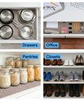 Pro Level Non Adhesive Cabinet Liner For Drawers And Shelves, Extra Grip Anti Slip Paper In Smooth Beige in kitchen and office storage.