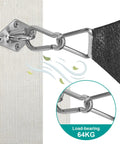 6 Inch Stainless Steel Shade Sail Hardware Kit For Rectangle And Triangle Installations Heavy Duty 304 Grade Fixings