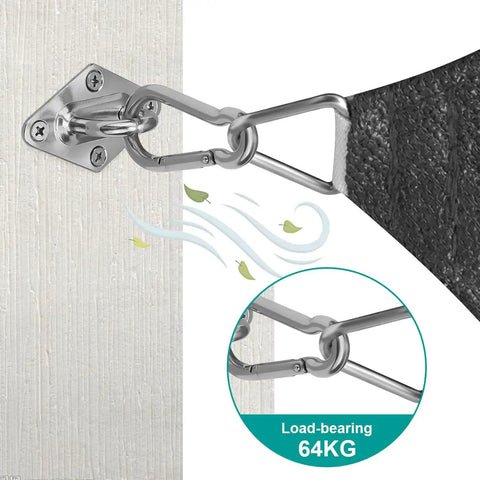 6 Inch Stainless Steel Shade Sail Hardware Kit For Rectangle And Triangle Installations Heavy Duty 304 Grade Fixings