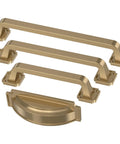 Top Shelf 3 Or 3.75 Inch Champagne Bronze Gold Cabinet Handles And Drawer Pulls For Kitchen Cabinets Bathroom Vanities Dressers Cupboards 10 Pack solid build angled view