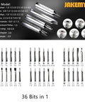 Magnetic Precision Screwdriver Set With 36 Bit Types 43 In 1 Repair Kit Including Opening Tools Tweezers Extension Bar Pry Picks For Phones PC And Electronics Do It All For iPhone Android And More display of various bit models