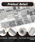 Rock Solid M2.5 Hex Standoffs And Spacers Kit with precision stainless steel screws and nuts, organized in a clear storage case.
