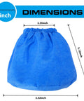 Cloth Filter Bag For Vacmaster 1.5 To 3.2 Gallon Wet Dry Vacuums And Armor All Models Dimensions View