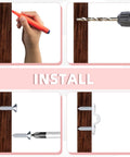 Step-by-step installation guide for Dang Sturdy Wire Shelf Loop Clips Pair with 100 Matching Screws Heavy Duty Shelving Brackets.