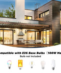 Outdoor Wall Light Fixtures Waterproof Porch Lanterns Dope Matte Black Exterior Sconce Lighting with E26 Sockets shown on modern house exterior