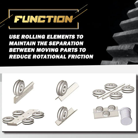 16 Pack RM2 2RS 3/8 Inch V Groove Roller Bearings Heavy Duty Shielded Precision Ball Bearings on metal guide tracks