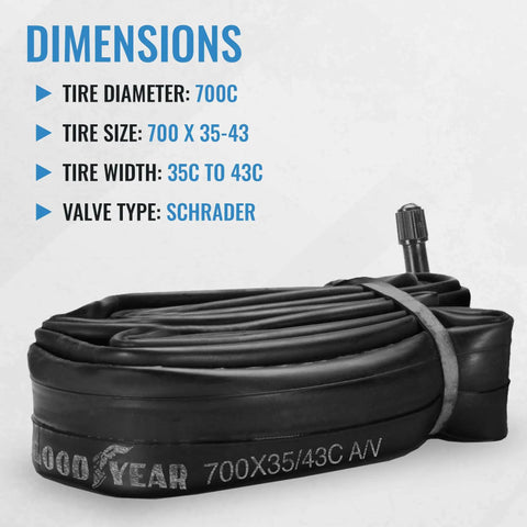 Self Sealing 700C Inner Tube With Butyl Rubber For MTB Riders Easy Install Puncture Resistant Low Rolling Resistance