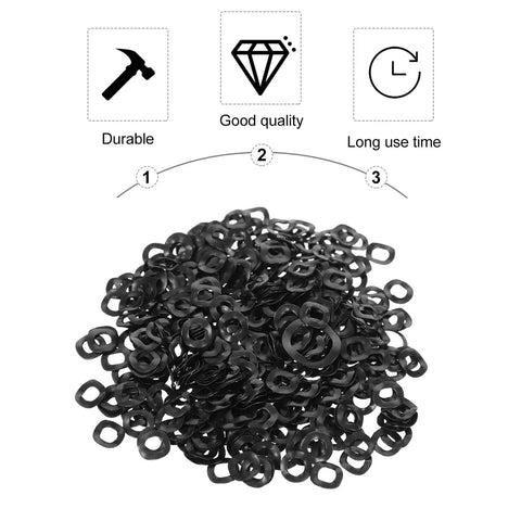 500 Piece Wave Spring Washer Gasket Set For Automotive Home And Shop Use Beefed Up Load Distribution And Thrust Applications Ideal For Precision Engineered Fastening Solutions, black spring steel washers