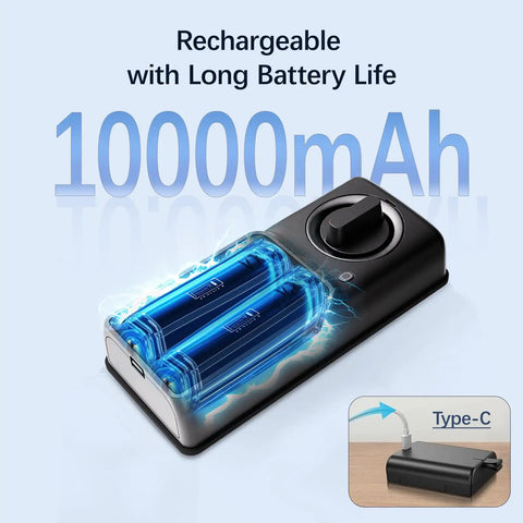 Video Smart Lock All In One Fingerprint Door Lock With Wide Angle Camera And Two Way Video Doorbell Wifi Deadbolt Indoor Screen And Smartphone App Featuring No Sweat Quick Install For Totally Secure Daily Protection 10000mAh rechargeable battery.