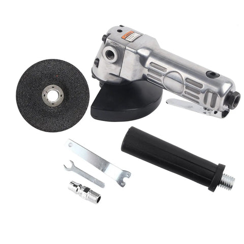 4 Inch Pneumatic Air Angle Grinder 11000 Rpm High Speed Polisher Heavy Duty Metalwork Tool with disc and accessories.