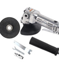 Badass Pneumatic Angle Grinder 11000 RPM Knockout Grinding And Polishing Tool with metal wheel, hose, and accessories