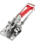 Adjustable Toggle Latch Clamp Heavy Duty Quick Release for cabinets toolboxes storage boxes and suitcases, red handle, metal construction