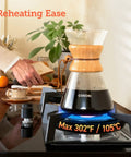 Pour Over Coffee Maker With Double Layer Stainless Steel Filter for Rich, Smooth Flavor on stove, heat-resistant carafe