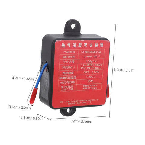 No Sweat Auto Rescue 30G Fire Extinguisher with Super Sticky Back Adhesive, self activating heat killer for vehicles.