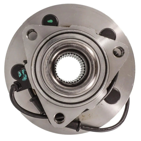 Hardcore Built Tough Front Hub Bearing Assembly With Abs Sensor For 2002-2005 Dodge Ram 1500 Truck showing a detailed front view of the unit.