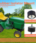 Heavy Duty Replacement Rubber Isolator Mount For John Deere Lawn Tractors Part M76270 on lawn tractor with yellow seat.
