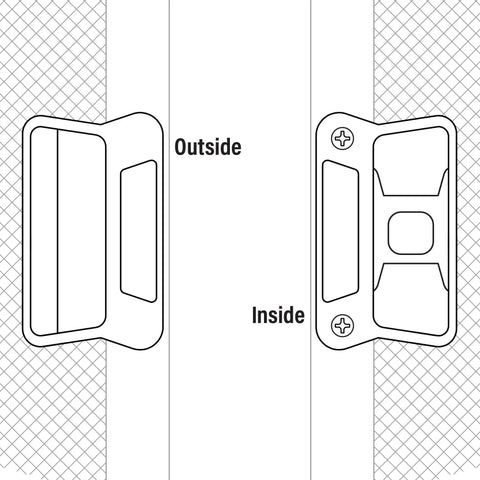Sliding Screen Door Latch And Pull In Black Easy Install For Superior Aluminum Precision And Other Brands With 9 By 32 Inch Mounting Holes