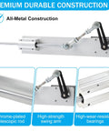 Heavy Duty Reciprocating Linear Actuator With Precision Timing And Variable Speed Controller showing all-metal construction details.
