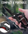Six In One Multitool Carabiner With Pocket Knife And Bottle Opener For Everyday Carry Camping And Hiking Survival Gear shown in hand
