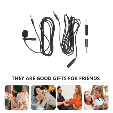Go Anywhere Dual Pack Handheld Interview Microphone Kit For Podcasts Vlogs And Video Recording with clip-on mic and cables.