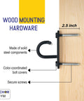Heavy Duty Wall Mount Anchor For Resistance Bands And Cable Straps Set Of 3 Black with secure screws and solid steel components.