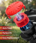 Close-up of 8 Pack 0.080 Inch 20 Ft Auto Feed Weed Eater String Line for Craftsman Weed Wacker CMCST910 Series demo.