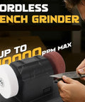 Heavy Hitter 3 Inch Mini Bench Grinder Featuring A Powerhouse 200 Watt Motor, sharpening knife on cordless grinder.