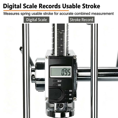 Badass Digital Force Push Pull Tester For Spring Compression And Extension Testing with digital scale displaying 0.95 measurement.