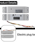 Heavy Duty Stainless Steel Electric Drop Bolt Lock With Adjustable Zero To Six Second Delay For Daily Entry Doors front and back view with wires.