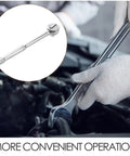 Heavy Duty 3/8 Inch Drive Ratchet Socket Wrench With Smooth Reversible Action And Quick Release Handle for auto repairs.