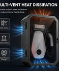 Heavy Duty Cold Rolled Steel Outdoor Electrical Enclosure For Charger Station with multi-vent heat dissipation visible.