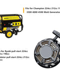 Recoil Starter Assembly For Generators With 196cc To 224cc Engines, Fits Champion 3500 4000 4500 Watt Gens, Ryobi And Predator Models.