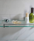Ventus Bathroom Shelf Chrome Finish With Glass Inset Solid Brass Construction Rust Resistant Keeps Your Toiletries Organized And Off The Counter Wall Mounted Storage For Small Bathrooms Lifetime Limited Warranty